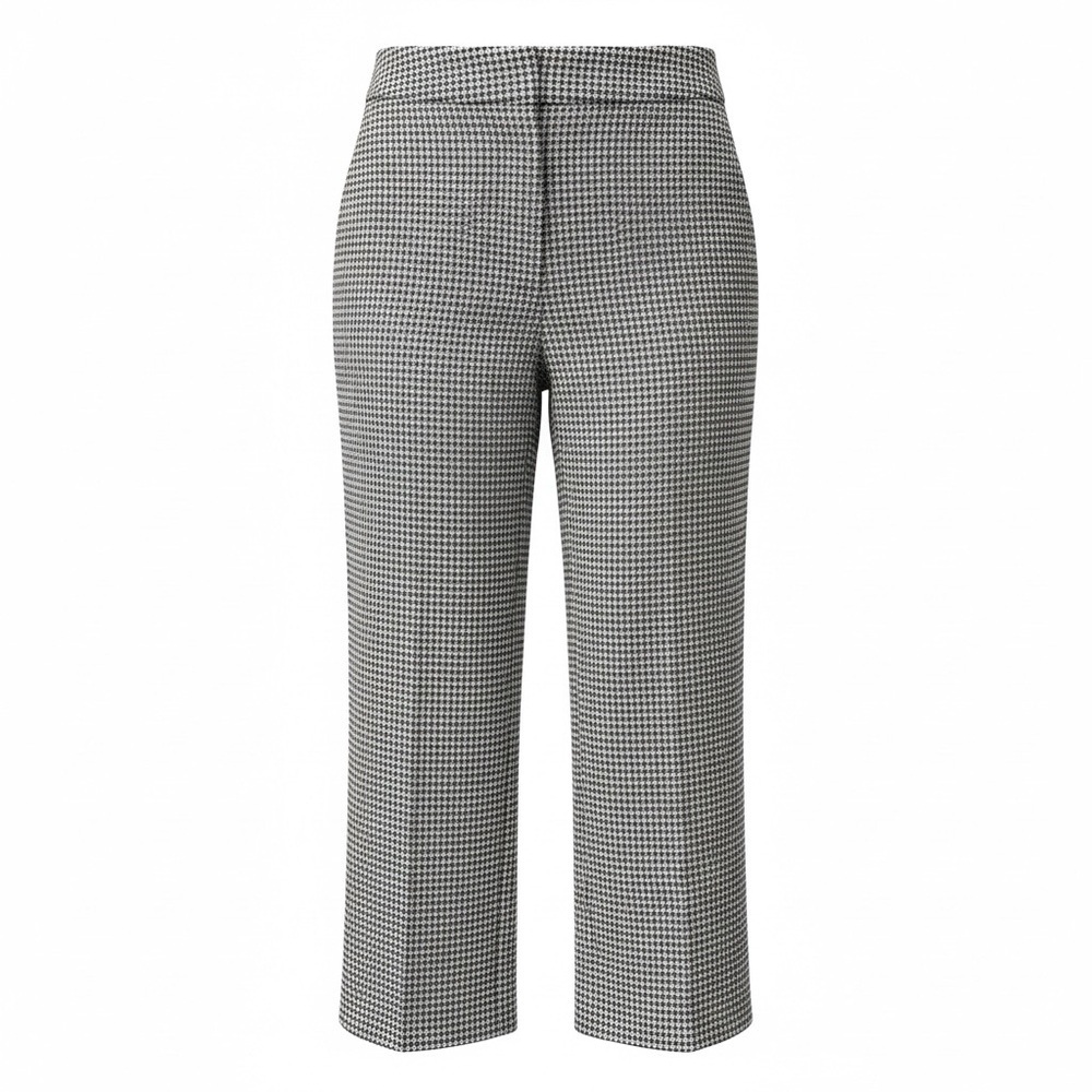 Talbots Button Tag‎ Career Lined Wool Houndstooth Ankle Pants Ladies Size 8P